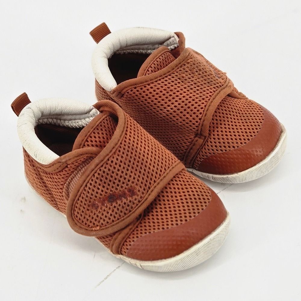 Stonz Cruiser Baby Shoes Camel Brown First Walker Sneakers Wide Toe Box Infant 7